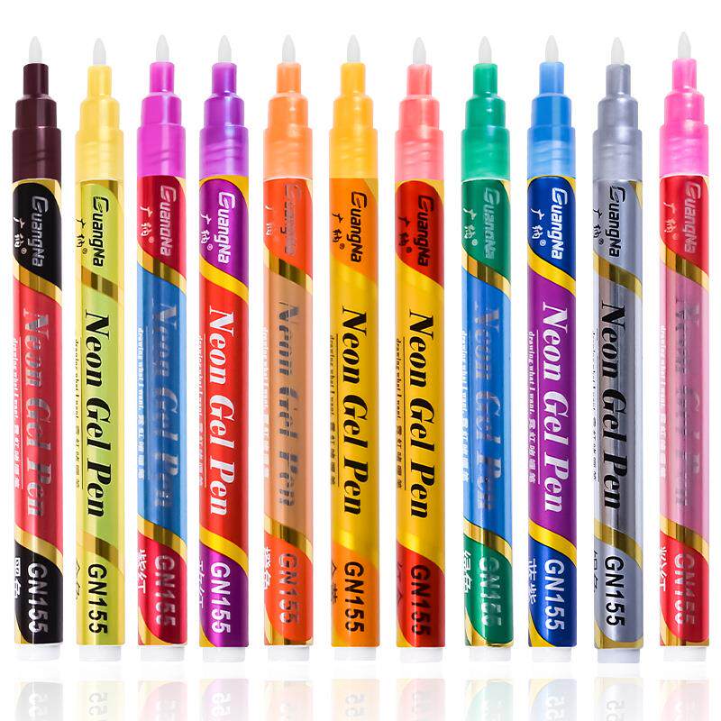 套装粉彩手账笔变色啫喱闪光笔荧光手账笔液体高光啫喱笔