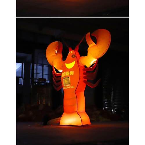 充气盱眙小龙虾气模龙虾模型发光龙虾开业卡通广告拱门夜光龙虾