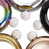 304不锈钢贴钻手镯酒壶便携式 3.5盎司圆形白酒瓶手环酒壶钻盖