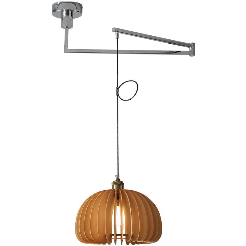 日式复古南瓜餐厅吊4104灯北欧民位宿书伸房吧台可移室摇臂缩卧床