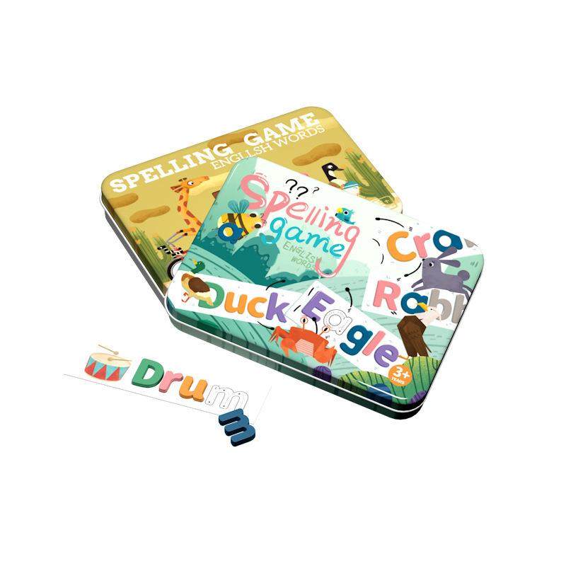 新品英文字母拼单词游戏木制拼图英语练习卡片铁盒装玩具,玩具/童车/益智/积木/模型,拼图/拼板,淘宝优惠券,粉丝福利购,淘宝优惠卷