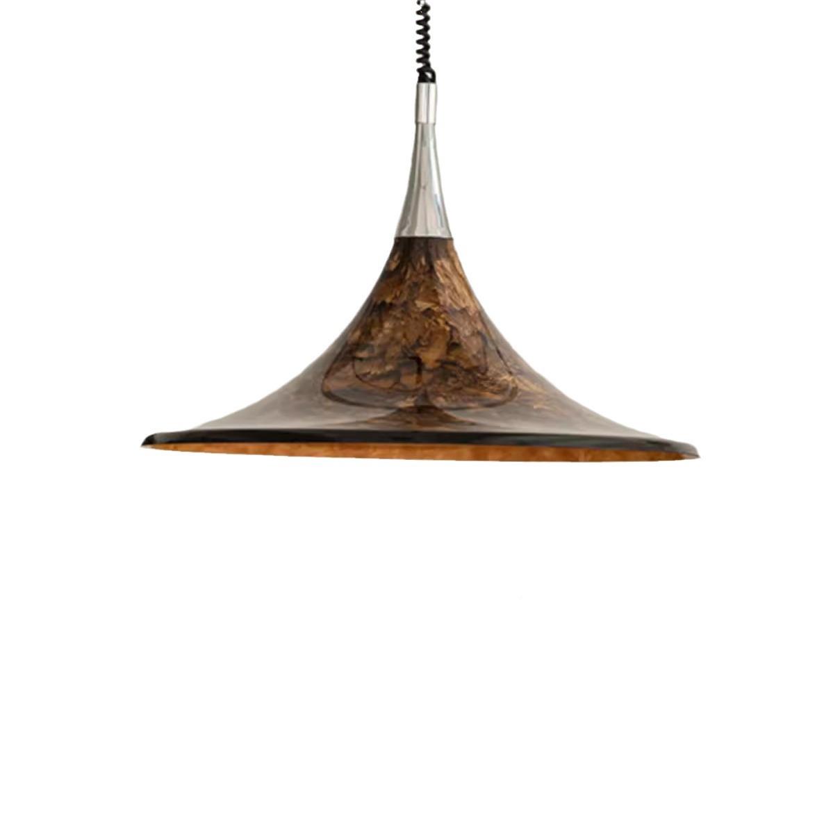 中古餐厅吊灯升降复古伸彩绘客厅岛台书房主灯北计师欧设款缩灯