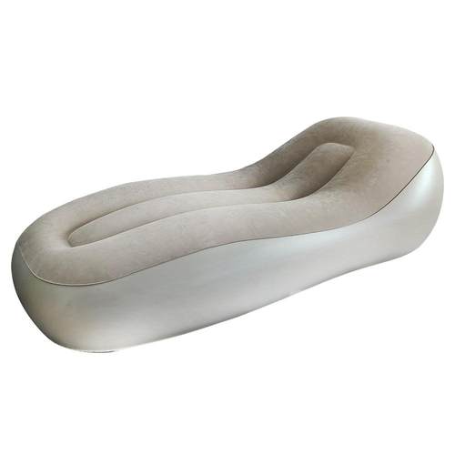 便携式露营自动充气沙发单人躺椅沙发午休户外野营休闲植绒沙发