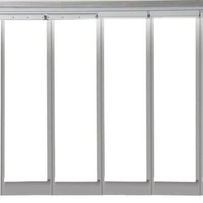 平移滑动折叠门帘商用空调隔热透明门帘隔断吸铁双轨推拉门帘磁吸