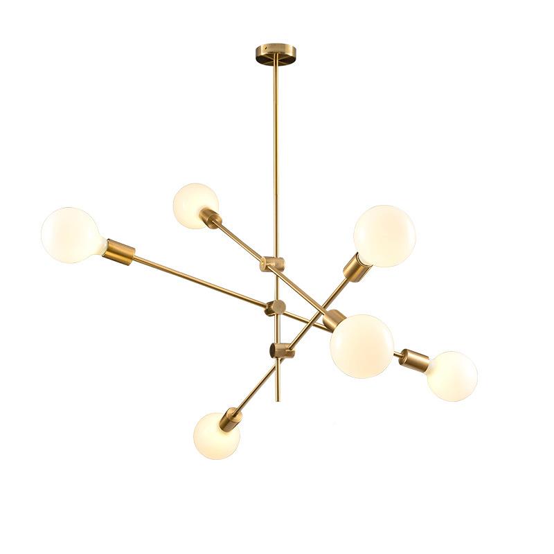 室欧个性创金意客厅1001餐厅吊灯现代简北约大气新款魔豆温馨卧色