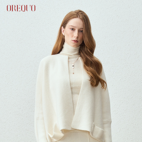 100%澳洲绵羊毛开衫上衣