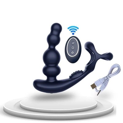 Silicone Anal Vibrator and 360Rotate Prostate Massager Wir