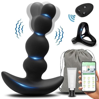 Male Masturbator Anal Plug Rotary Vibrating Prostate Massage