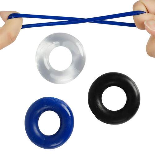 3pcs Stretchy Stay Hard Beaded Cockring Penis Enhancer Ring