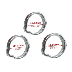 Male Stainless Steel Prepuce Cock Ring Long Lasting Lock Fin