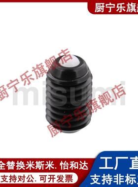 BNMN6/8/10树脂球头全尼龙球头柱塞 聚缩醛黑色波珠螺丝 ZC109-3
