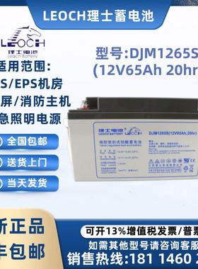 LEOCH理士蓄电池12V65AH铅酸免维护DJM1265S直流屏EPS/UPS电源用