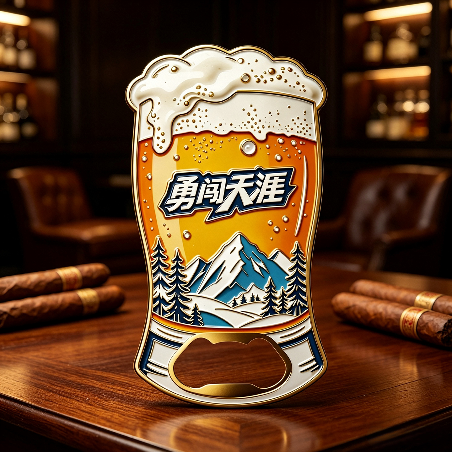 雪花啤酒冰箱贴开瓶器啤酒杯造型勇闯天涯金属文创旅游纪念品创意