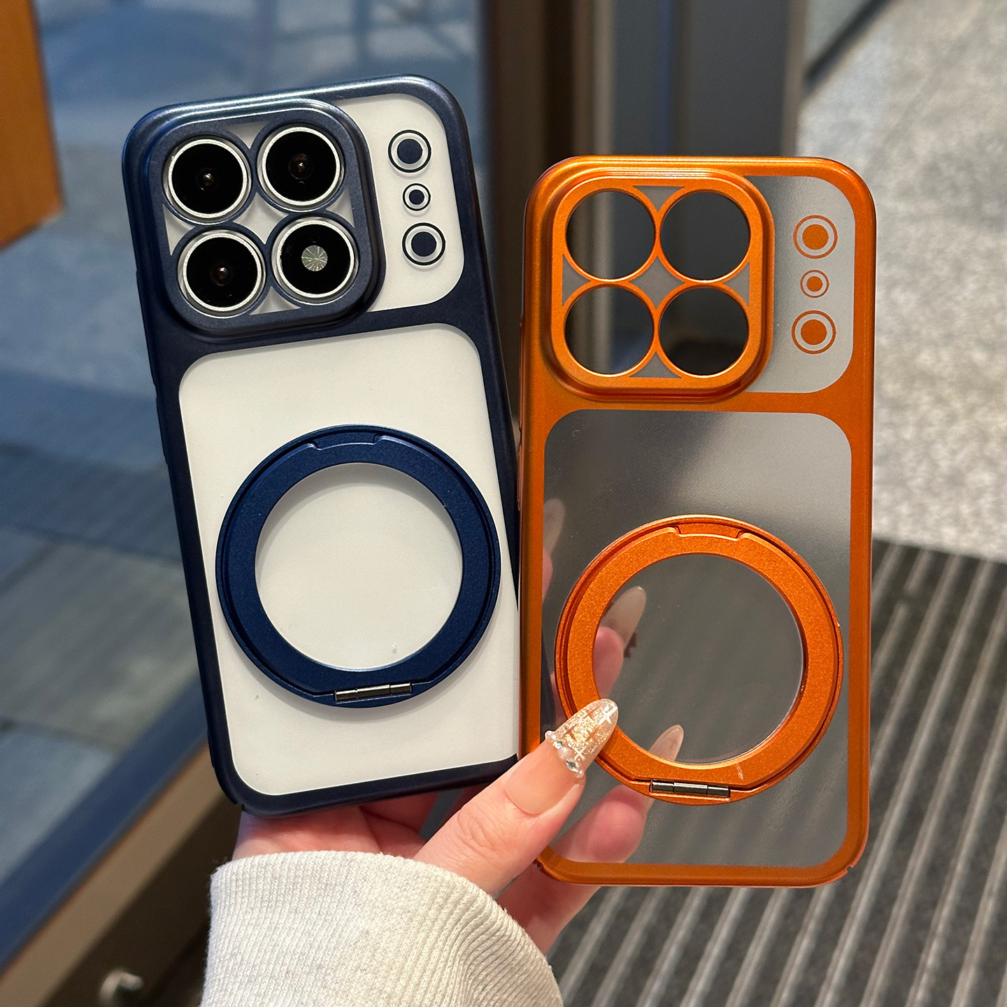 适用小米17手机壳新款360磁吸支架turbo5max超薄电镀磨砂硬壳红米k90promax高级感mi17镜头全包防摔保护套