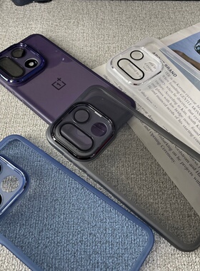 适用一加15手机壳新款魅眼硅胶软边1+15半透明保护壳oneplusace6自带镜头膜5pro超薄全包防摔软壳一加13爆款