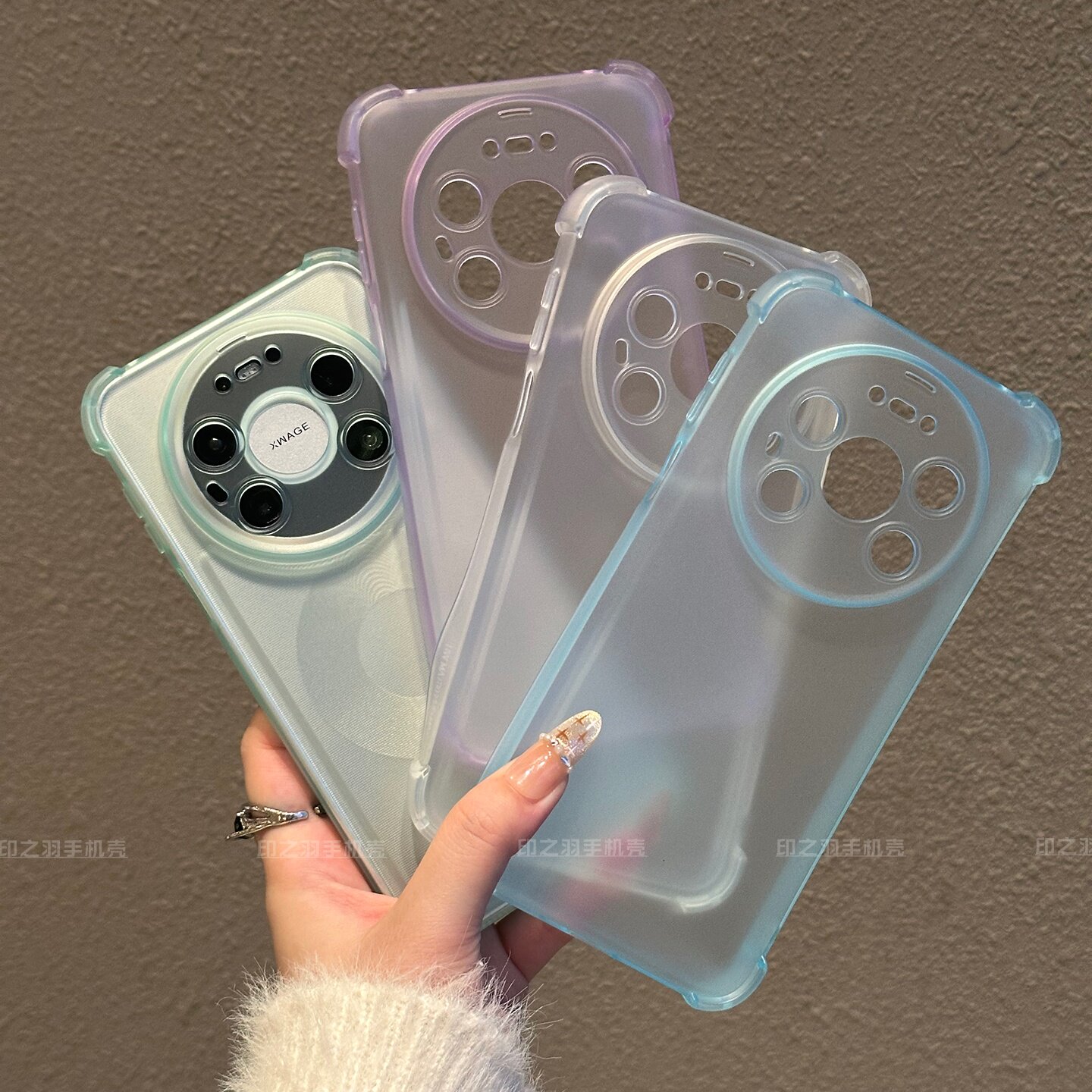 高级感四角冰雾适用华为mate80promax手机壳新款mate70半透明气囊防摔保护套60pro镜头全包50硅胶磨砂40软壳