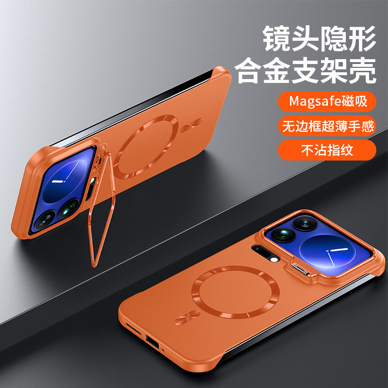镜头支架磁吸无边框适用小米17promax手机壳新款xiaomi超薄散热17pro高级感17pm半包防摔保护套15男女14爆款
