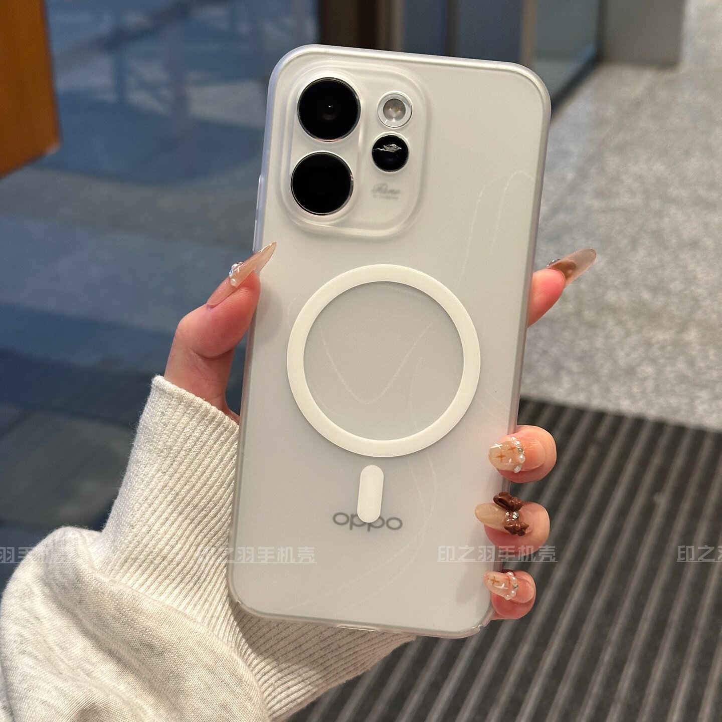 适用oppoReno15pro手机壳新款冰雾磁吸硬壳reno15半透明磨砂14防指纹13全包防摔保护套findx9高级感12男女款