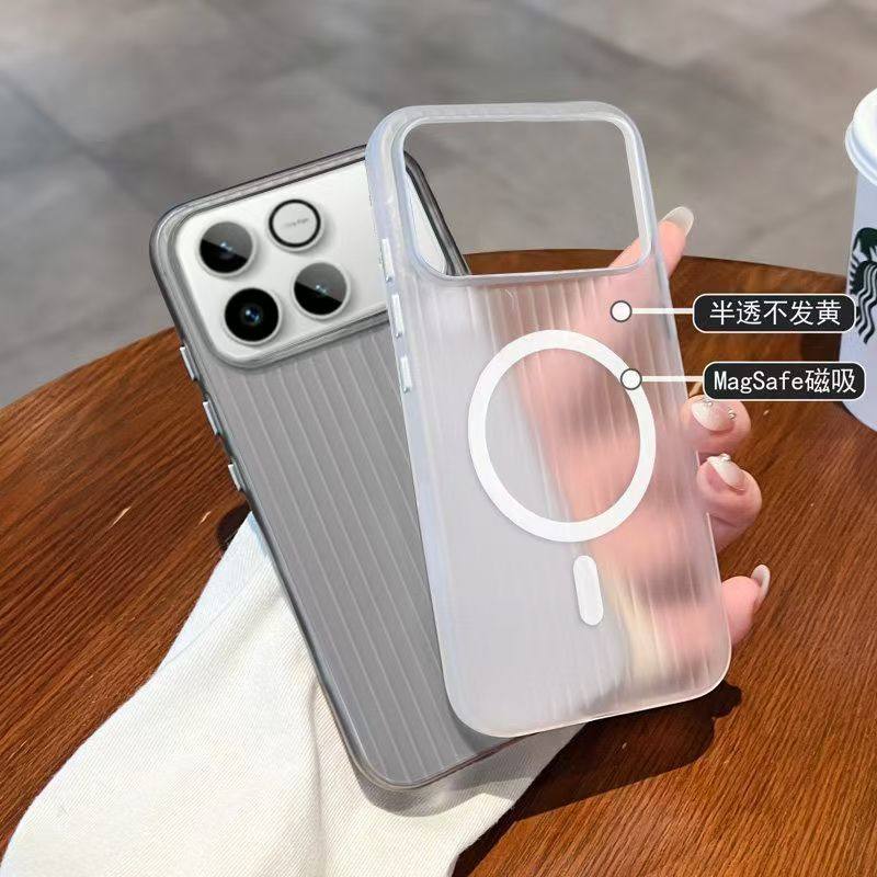 适用荣耀win手机壳新款冰雾瓦楞磁吸硬壳winRT高级感半透明磨砂防指纹荣耀500pro全包防摔保护套magic8男女款