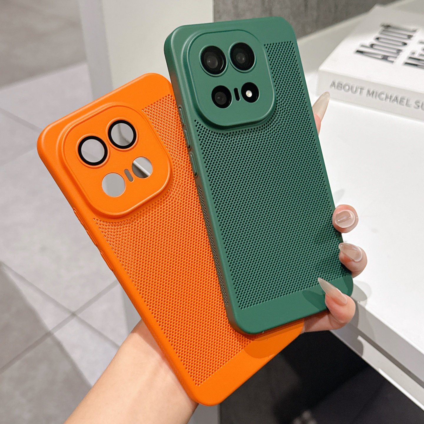 适用iqoo15蜂窝网孔散热透气硬壳