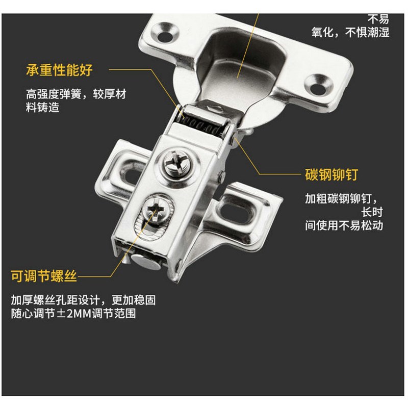 现货速发不锈钢短臂铰链整体橱柜断臂门铰?具车五金配件摺页美式