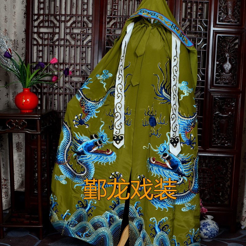 速发戏曲服装古装小生老生武生川剧变脸披风将军丞相皇绣龙披风斗