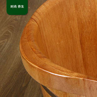 橡木泡脚木桶洗脚木盆足浴桶足浴盆泡脚桶富源35高耳朵