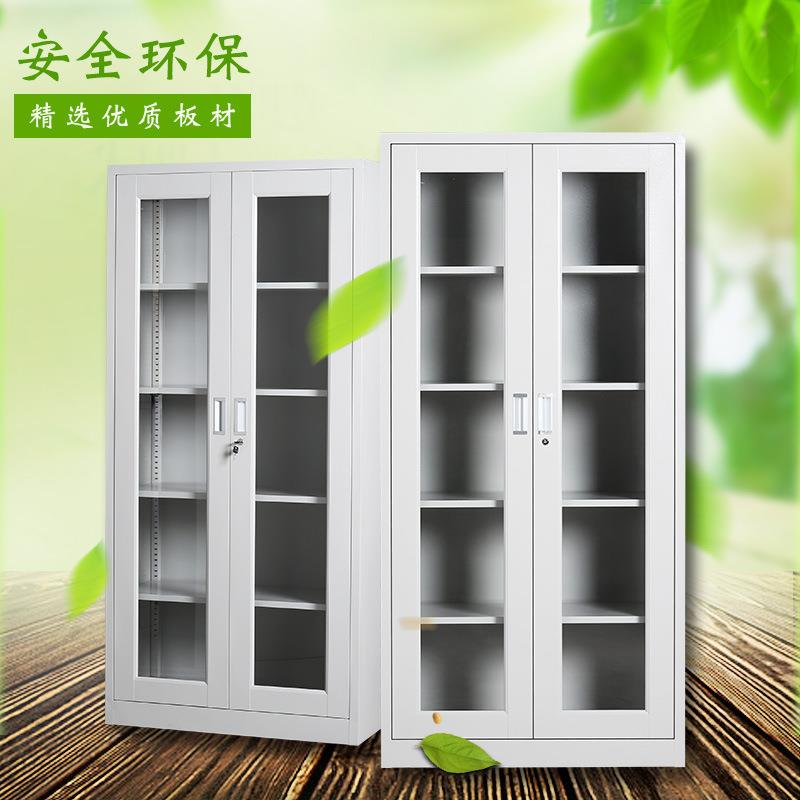 钢制文件资料通玻对门开文件柜工员铁办公玻璃资料皮档案柜简约厂