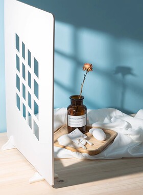 38x48cm创意布景室内假窗户光影板造影窗格背景板拍照摄影道具拍摄造景模拟阳光产品静物百叶窗树影食物美食