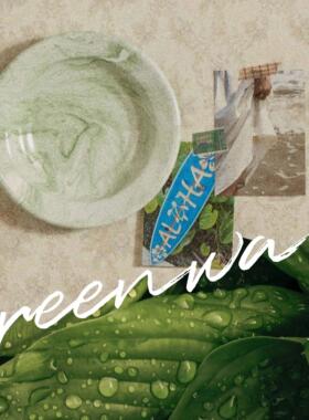 官方授权 韩国正品EDING大理石系列搪瓷甜品碟沙拉盘深盘椭圆盘