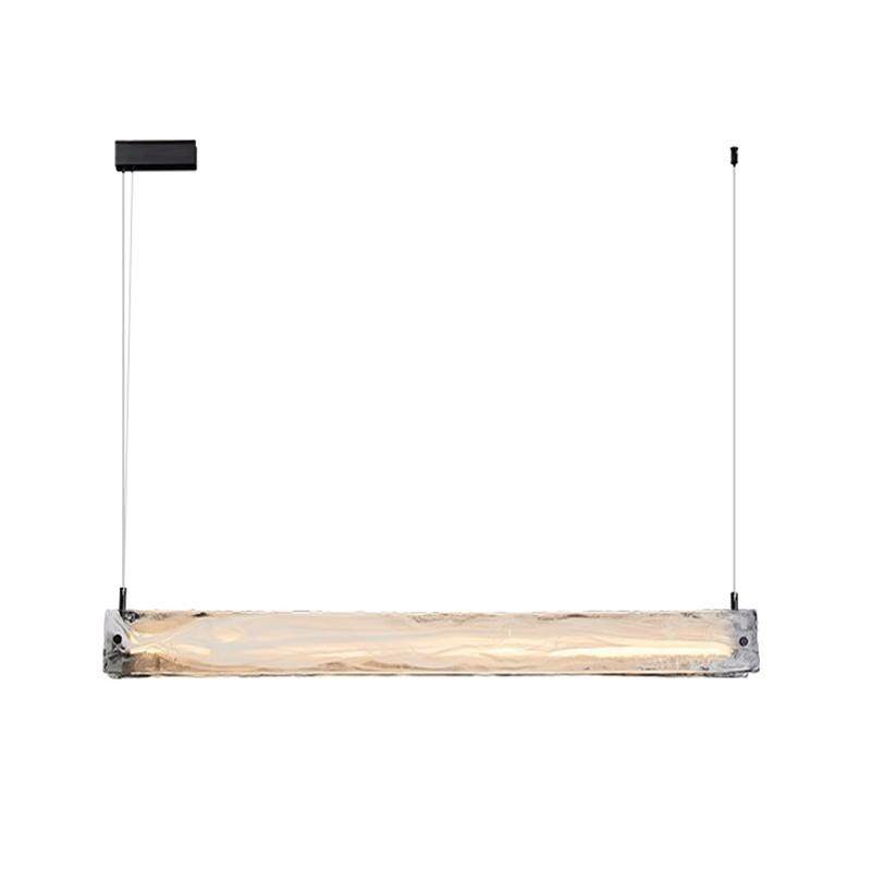 现代简约长条玻璃餐厅吊灯设计师款吧台新中式禅意书房茶室一字灯,家装灯饰光源,智能吊灯,淘宝优惠券,粉丝福利购,淘宝优惠卷