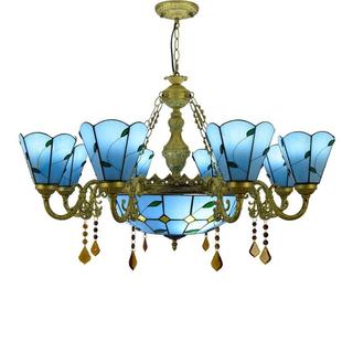 蒂凡尼现代蓝色地中海创意酒吧会所商铺多头吸顶灯6头8 1灯