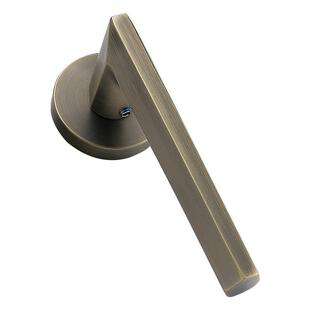 新中式青古铜色卧室门锁现代简约室内房间门卫生间静音磁吸锁