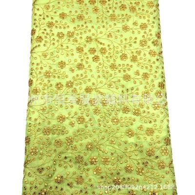 工厂直销电脑绣花珠片满幅面料民族风花边辅料服装装饰配件