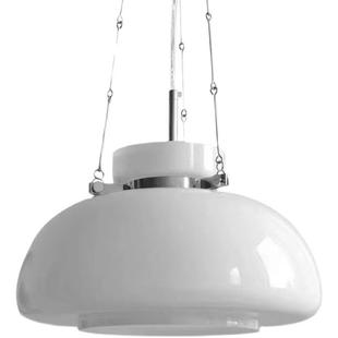 法式 后现代包斯豪复古餐厅吧台书房岛台 北欧简约奶白玻璃吊灯美式