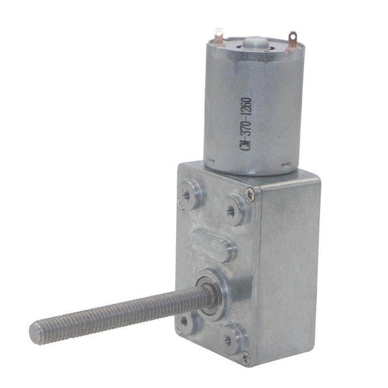 涡轮蜗杆减速电机微型减速马达自锁电机螺杆轴6V12V24V低速机