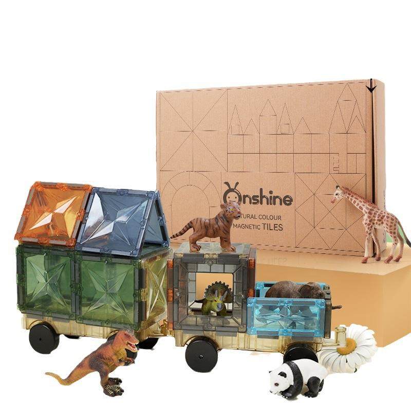 onshine4D儿童大自然彩窗益智积木玩具拼装百变磁力车磁性积木,玩具/童车/益智/积木/模型,磁力片/磁性棒/磁性积木,淘宝优惠券,粉丝福利购,淘宝优惠卷