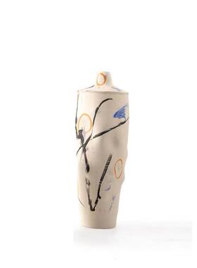 现代中古风花瓶摆件样板间酒店客厅玄关书房书柜装饰品艺术花瓶