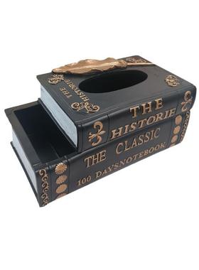 抽纸盒美式高级感客厅创意书籍造型纸巾盒卧室桌面餐巾纸收纳