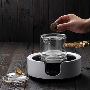 玻璃侧把煮茶壶电陶炉专用耐高温小青柑煮茶器茶具套装泡茶壶茶炉