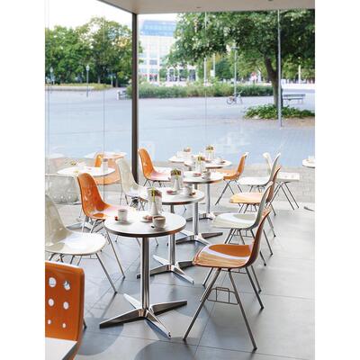 网红Eames餐桌和椅子款式咖啡甜点奶茶店糖水桌子和椅子不锈钢谈