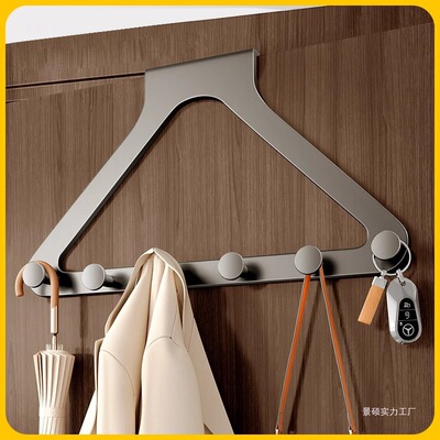 门后挂钩衣服挂架卧室挂衣架壁挂墙上免打孔浴室置物收纳