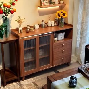 茶水柜餐边柜客厅靠墙家用储物柜中式中古风茶室置物柜杂物收纳柜