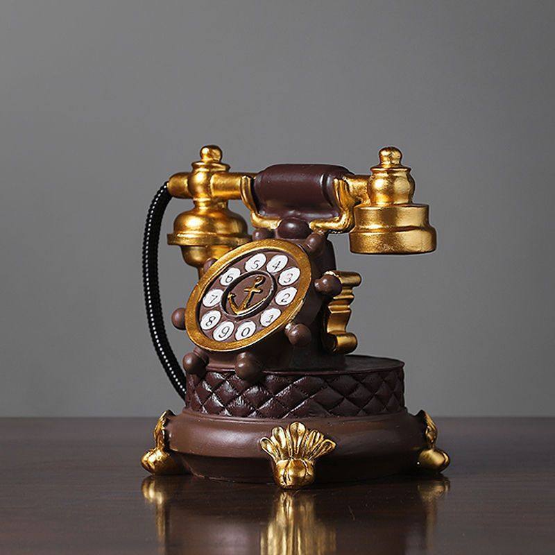 欧式创意复古电话机摆件客厅家居酒柜电视柜卧室房间办公室装饰品