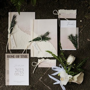 新郎新娘结婚高级告白小众书小清新一对致辞婚礼誓言卡宣言誓词本