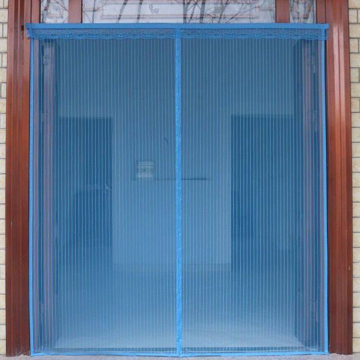 7 金刚网防暴晒免打孔防蚊沙门帘磁性软纱窗加密纱门子大门