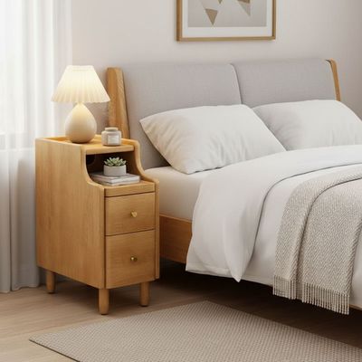 全实木床头柜迷你小型卧室极窄床边柜超窄夹缝收纳简约现代置物架