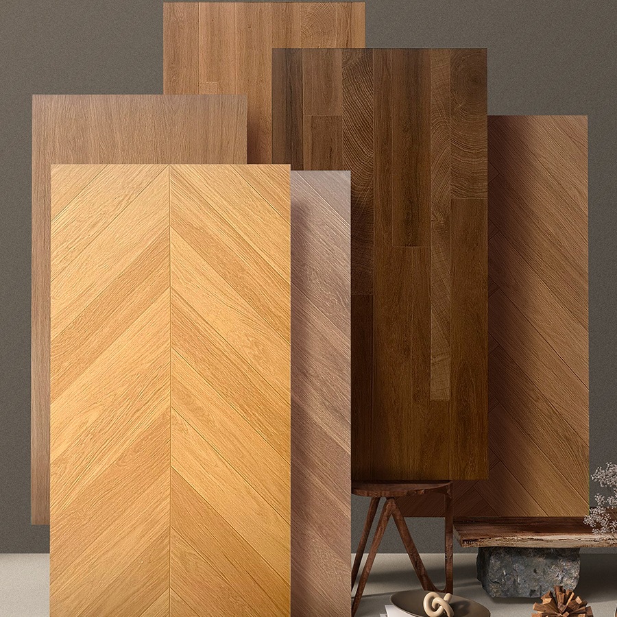 鱼骨木纹砖600x1200法式复古奶油风客餐厅地砖中古风广东制造瓷砖