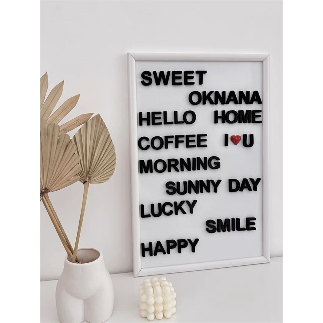 ins可擦磁吸白板冰箱贴展示板烘焙备忘便利贴桌面留言装饰板薇妍