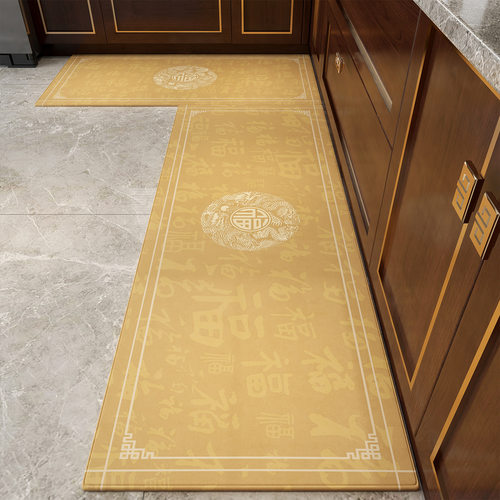 厨房地垫防油可擦免洗吸水地毯家用防滑脚垫防水垫子耐脏